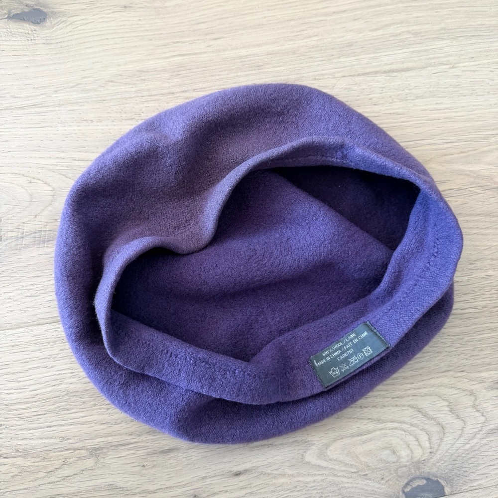 💜 Vintage Purple Wool Beret - o/s - Picture 2 of 3